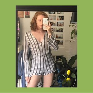 Kendall and Kylie striped romper